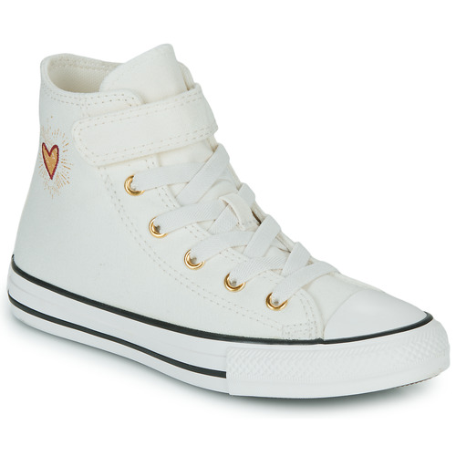Scarpe Bambina Sneakers alte Converse CHUCK TAYLOR ALL STAR 1V HI Bianco / Rosso
