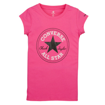 Abbigliamento Bambina T-shirt maniche corte Converse CHUCK PATCH TEE Rosa