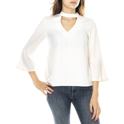 Abbigliamento Donna T-shirt & Polo Vero Moda Chiara 3/4 Choker T-Shirt Bianco