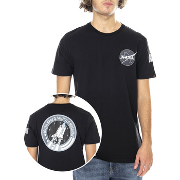 Abbigliamento Uomo T-shirt & Polo Alpha Mens Space Shuttle T-Shirt Nero