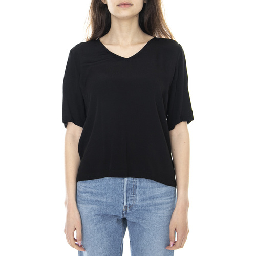 Abbigliamento Donna T-shirt & Polo Minimum Womens Elvire V-Neck T-Shirt Nero