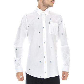 Abbigliamento Uomo Camicie maniche lunghe Barbour Summer Print Tailored Shirt Bianco