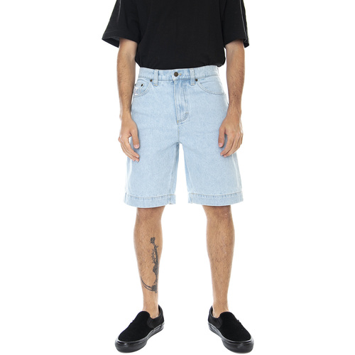 Abbigliamento Uomo Shorts / Bermuda Karl Kani Mens Og Rinse Denim Jeans Shorts Blu