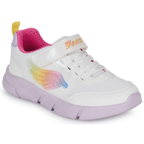 Scarpe Bambina Sneakers basse Geox J ARIL GIRL D Bianco / Rosa