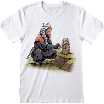 Abbigliamento T-shirts a maniche lunghe Star Wars: The Mandalorian HE811 Bianco