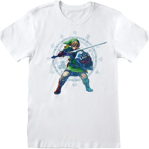 Abbigliamento T-shirts a maniche lunghe Legend Of Zelda Skyward Sword Pose Bianco