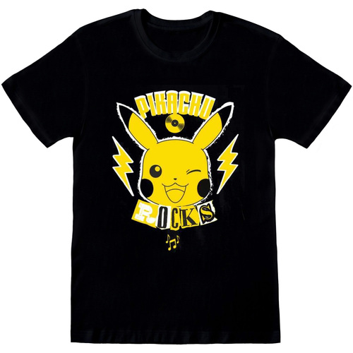 Abbigliamento Unisex bambino T-shirt maniche corte Pokemon Pikachu Rocks Multicolore