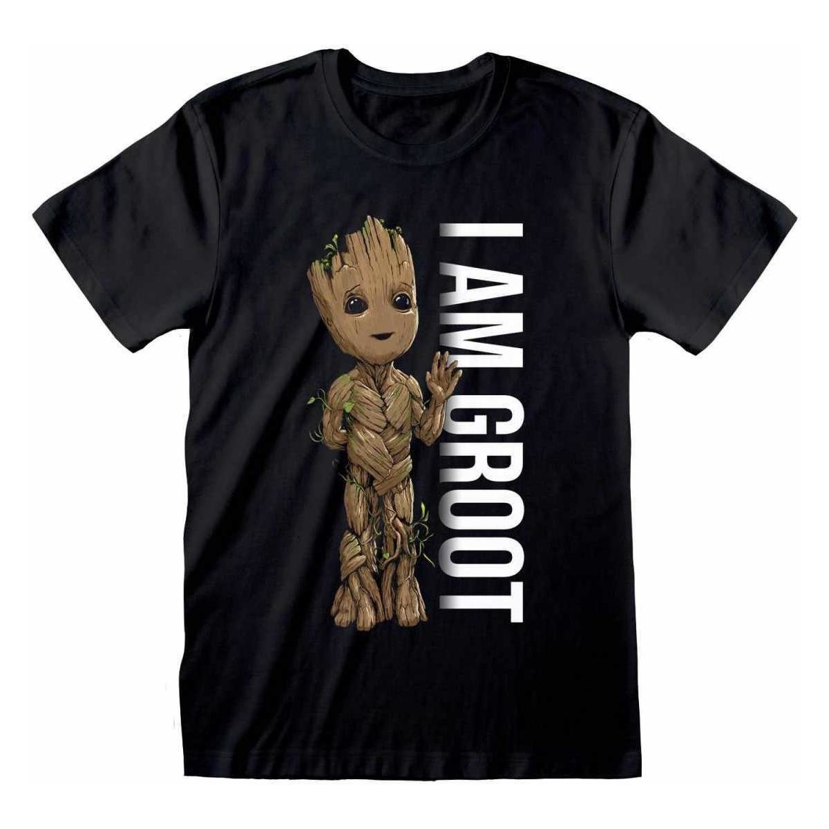 Abbigliamento T-shirts a maniche lunghe Guardians Of The Galaxy I Am Groot Nero