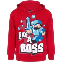 Abbigliamento Bambino Felpe Minecraft Like A Boss Rosso