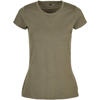 Abbigliamento Donna T-shirts a maniche lunghe Build Your Brand BB012 Verde
