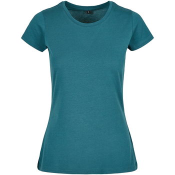 Abbigliamento Donna T-shirts a maniche lunghe Build Your Brand BB012 Blu