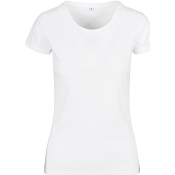 Abbigliamento Donna T-shirts a maniche lunghe Build Your Brand BB012 Bianco
