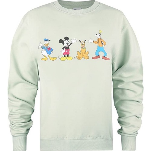 Abbigliamento Donna Felpe Mickey Mouse And Friends Line Up Verde