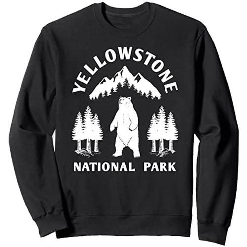 Abbigliamento Donna Felpe Yellowstone National Park TV645 Nero