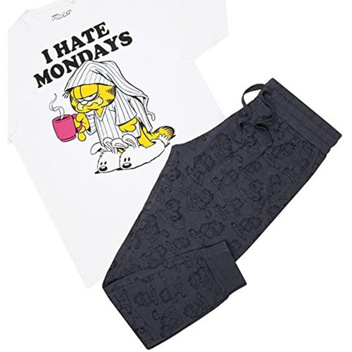 Abbigliamento Uomo Pigiami / camicie da notte Garfield I Hate Mondays Nero
