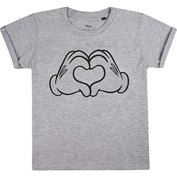 Abbigliamento Bambina T-shirts a maniche lunghe Disney Love Hands Grigio
