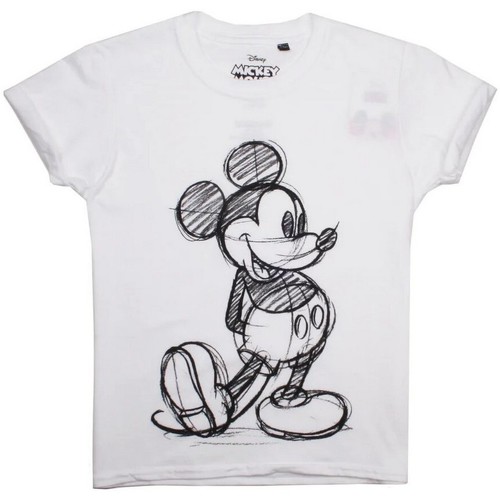 Abbigliamento Bambina T-shirts a maniche lunghe Disney TV625 Bianco
