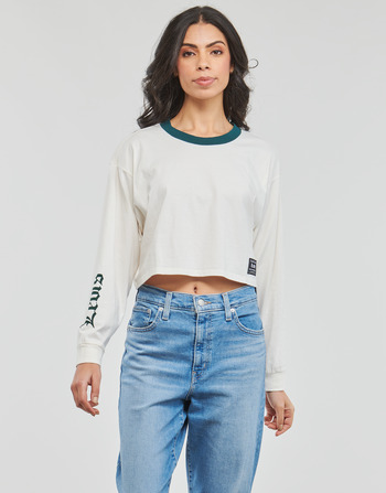 Abbigliamento Donna T-shirts a maniche lunghe Levi's GRAPHIC LS CROP REESE Bianco
