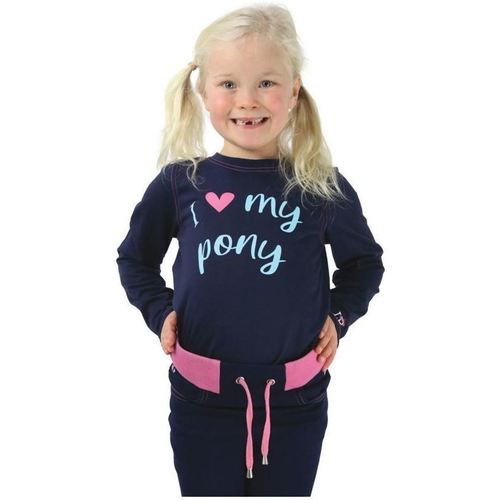 Abbigliamento Unisex bambino T-shirts a maniche lunghe Little Rider I Love My Pony Collection Blu
