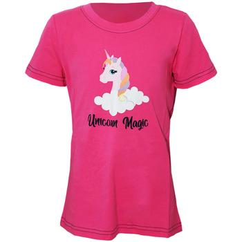 Abbigliamento Bambina T-shirts a maniche lunghe Little Rider Unicorn Magic Rosso