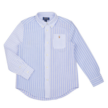 Abbigliamento Bambino Camicie maniche lunghe Polo Ralph Lauren LS3BDPPPKT-SHIRTS-SPORT SHIRT Blu / Cielo / Bianco