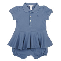Abbigliamento Bambina Tuta jumpsuit / Salopette Polo Ralph Lauren SS PEPLUM BU-ONE PIECE-SHORTALL Blu