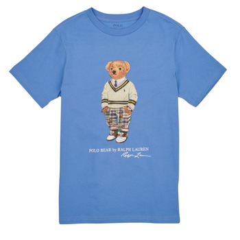 Abbigliamento Bambina T-shirt maniche corte Polo Ralph Lauren SS CN-KNIT SHIRTS Blu