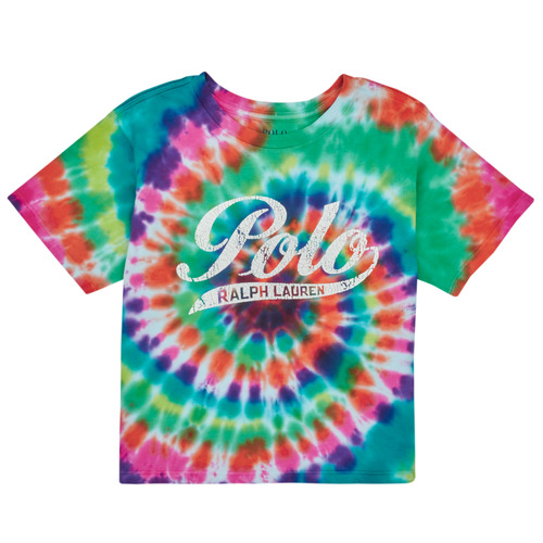 Abbigliamento Bambina T-shirt maniche corte Polo Ralph Lauren CROP TEE-KNIT SHIRTS-T-SHIRT Multicolore