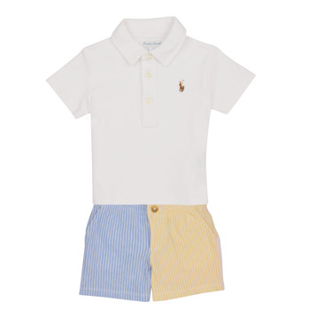 Abbigliamento Bambino Completo Polo Ralph Lauren SSKCSRTSET-SETS-SHORT SET Bianco / Multicolore