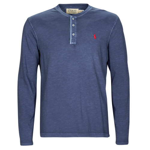 Abbigliamento Uomo T-shirts a maniche lunghe Polo Ralph Lauren HENLEY Blu