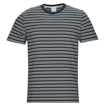 Abbigliamento Uomo T-shirt maniche corte Selected SLHANDY STRIPE SS O-NECK TEE W Marine / Bianco