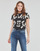 Abbigliamento Donna T-shirt maniche corte Desigual TS_GLASGOW Nero / Bianco