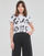 Abbigliamento Donna T-shirt maniche corte Desigual TS_GLASGOW Bianco / Nero
