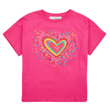 Abbigliamento Bambina T-shirt maniche corte Desigual TS_HEART Rosa