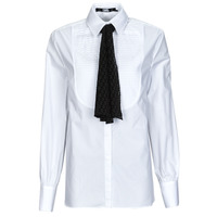 Abbigliamento Donna Camicie Karl Lagerfeld BIB SHIRT W/ MONOGRAM NECKTIE Bianco