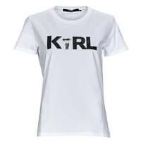 Abbigliamento Donna T-shirt maniche corte Karl Lagerfeld IKONIK 2.0 KARL LOGO T-SHIRT Bianco