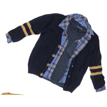 Abbigliamento Bambino Gilet / Cardigan Emanuel Pris EMG7019B 2000000242231 Blu