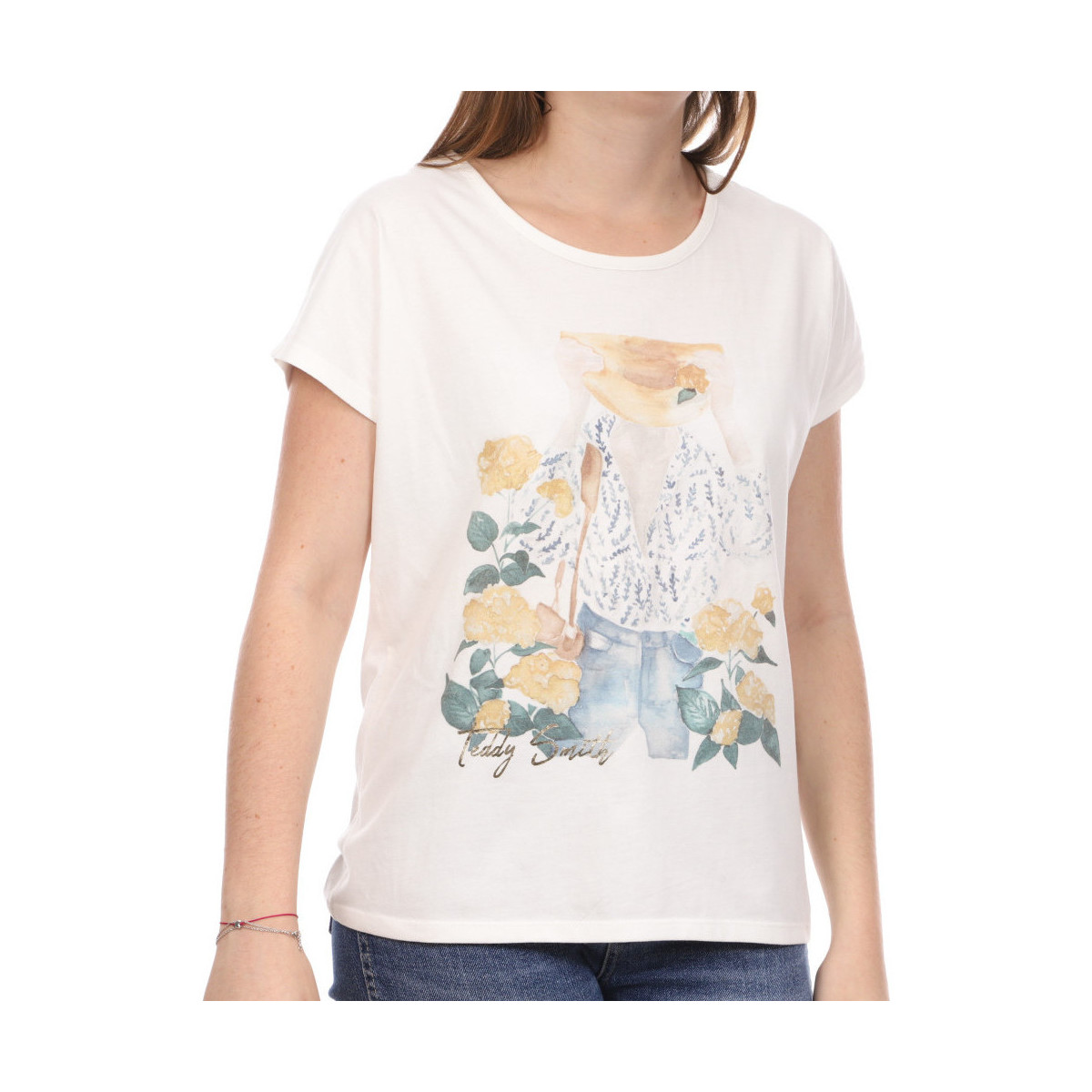 Abbigliamento Donna T-shirt & Polo Teddy Smith 31015163D Bianco