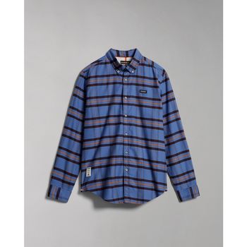 Abbigliamento Uomo Camicie maniche lunghe Napapijri G-TREKKING NA4GOT-D4C ORANGE Blu