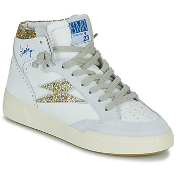 Scarpe Donna Sneakers alte Semerdjian BRAGA-9492 Bianco / Oro / Beige