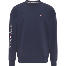 Abbigliamento Uomo Felpe Tommy Jeans Reg Linear Placement Crew Sweater Blu