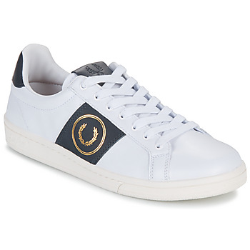 Scarpe Uomo Sneakers basse Fred Perry B721 LEATHER / BRANDED Bianco / Marine