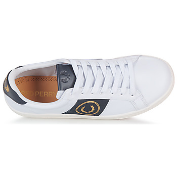Fred Perry B721 LEATHER / BRANDED Bianco / Marine