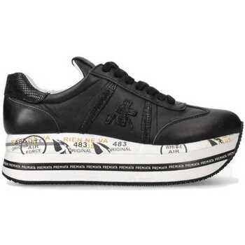 Scarpe Donna Sneakers Premiata BETH 6012 variante in pelle nera Nero