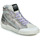 Scarpe Donna Sneakers alte Meline NCK322 Argento / Lila