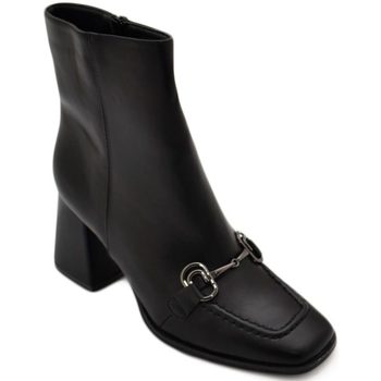 Image of Tronchetti Malu Shoes Scarpe Stivalitti alti tronchetti donna nero a punta quadrato tacco qu