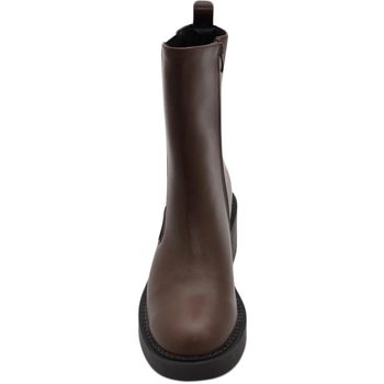 Image of Stivalitti Malu Shoes Scarpe Stivali basso donna platform chelsea boots marrone con fondo al