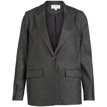 Abbigliamento Donna Cappotti Vila Coat Shine L/S - Black/Silver Nero