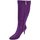 Scarpe Donna Stivali Malu Shoes Stivale alto viola donna in raso effetto calzino con tacco a sp Viola