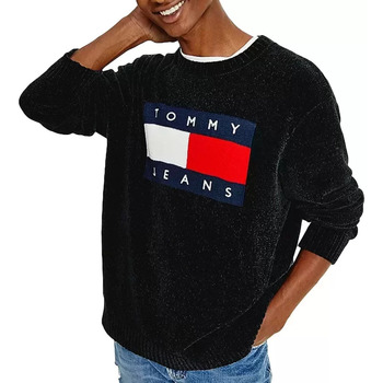 Abbigliamento Uomo Felpe Tommy Jeans Original flag logo Nero